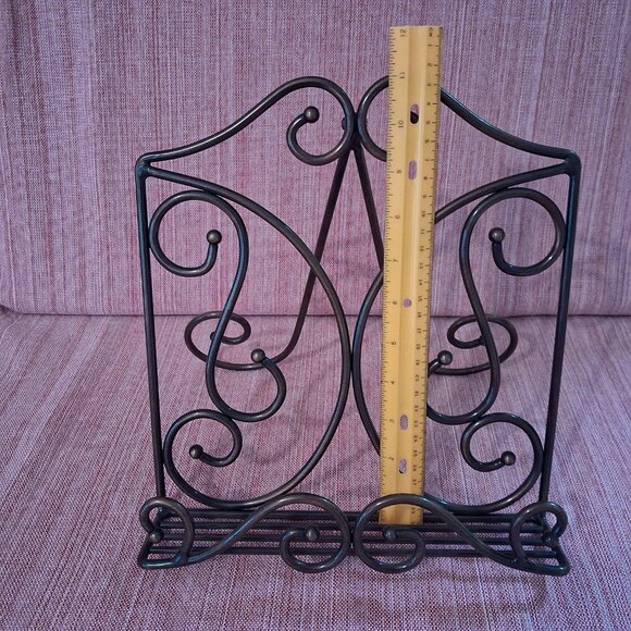 Princess House Metal Cookbook Holder Meridian Book Stand Photo Display 5271 - Picture 8 of 9